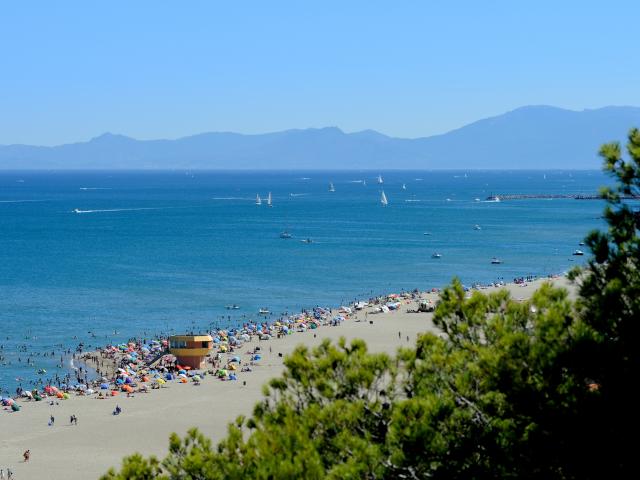 Foto van Leucate Plage vanaf de klif